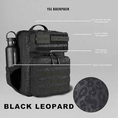 15L Slim Gym Backpack 1000D Travel EDC Daypack