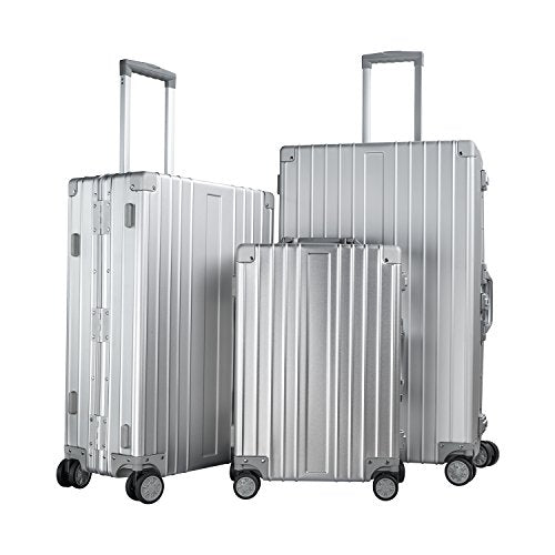 All Aluminum Luggage Zipperless Hard Shell Luggage Case with TSA Lock Spinner Alloy Metal Suitcase