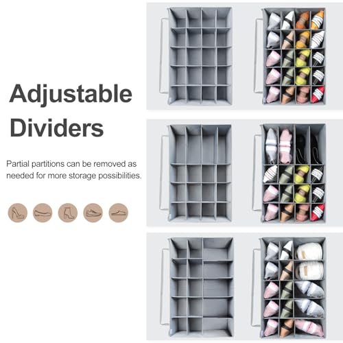 Shoe Organizer for Closet 2 Pack (2 Count)