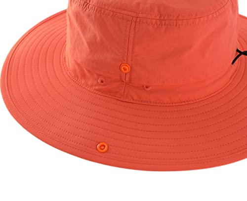 Unisex Summer Beach Hat UPF 50+ Protection Sun Hat for Hiking Fishing Outdoor Travel Hat for Women Orange