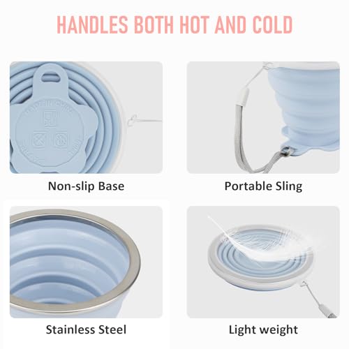 Silicone Collapsible Travel Cup (4 Count)