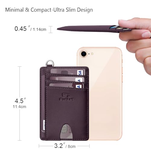 Slim Minimalist Wallet RFID Credit Card Holder for Men