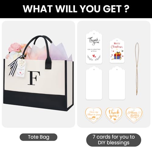 Initial Tote Bag
