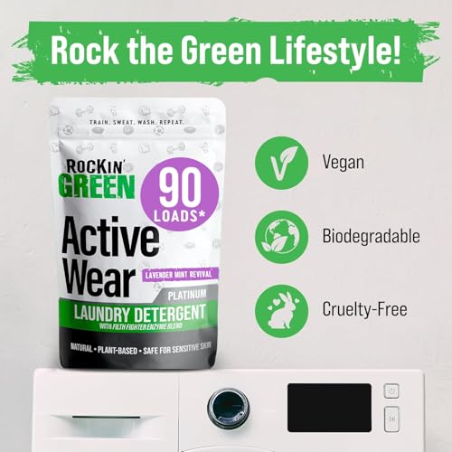 Active Wear Laundry Detergent Powder Lavander Mint 90 Loads (45 Ounce)