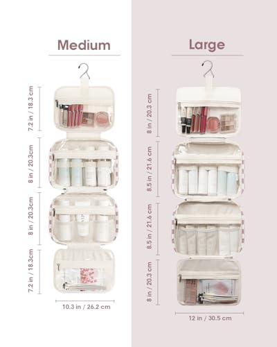 Travel Toiletry Bag for Women Large Hanging Makeup Bag Organizer Toiletries Bag for Full Size Essentials Accessories Cosmetics