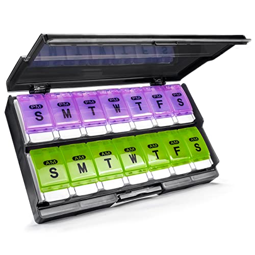 Extra Large Weekly Pill Organizer 2 Times a Day