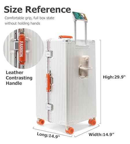 Super Large Aluminum Frame Checked Luggage