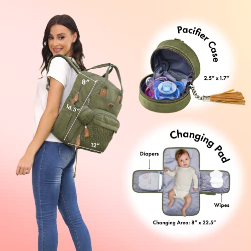 Diaper Bag Backpack with Portable Changing Pad