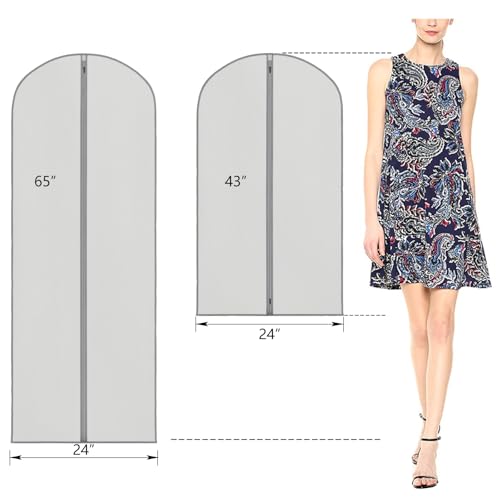 Dress Bags for Gowns Long Dress Cover Bag for Closet Storage 65 in