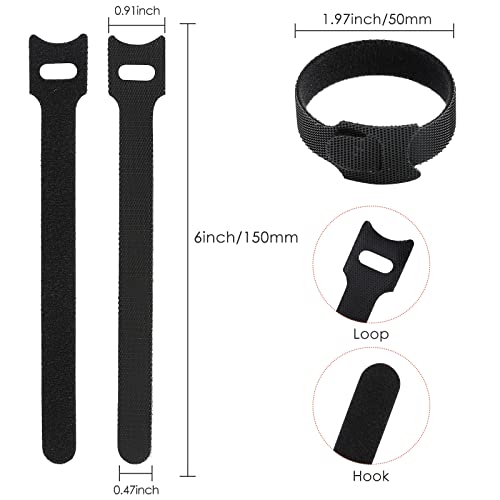 120PCS 6 Inch Cable Ties Reusable Multi (120 Count)