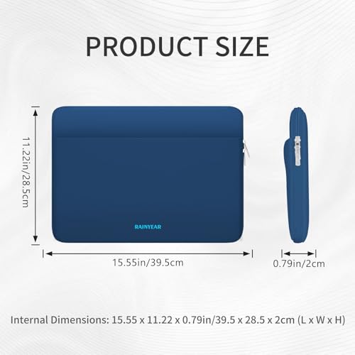RAINYEAR Laptop Sleeve Case 15.6 Inch