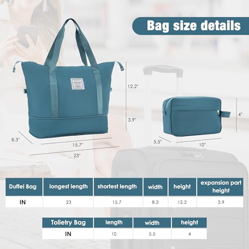 Softside Luggage Set Lightweight 3 Piece Suitcase with Duffel Bag (3 Count)