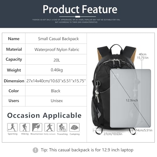 20L Hiking Backpack With Rain