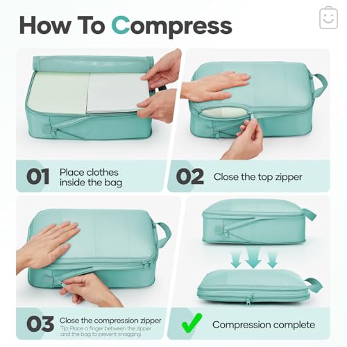9 11 Set Compression Packing Cubes for Travel Essentials (9 Count)