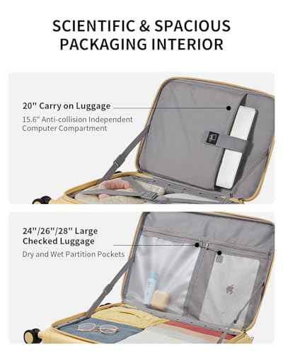 Expandable Top Open 28 Inch Checked Luggage with Spinner Wheels