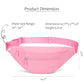 Large Pink Fanny Pack for Women Trendy Cross body Bag with Key Chain
