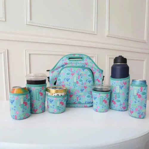 LunchTote Zippered Bag Insulated Neoprene Caddy (Under the Sea / X-Large 6.5 Quart Lunch Tote)