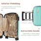 Luggage Set 3 Piece Luggage Set ABS hardshell Spinner Wheels Luggage Carry on Suitcase with Weekender bag & Toiletry bag（Mint Green (3 Count)