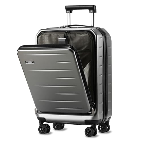 20 Inch Carry On Luggage 22×14×9 Airline Approved with Front Pocket