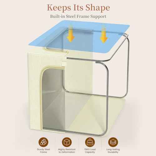 Blanket Storage Bins with Metal Frame for Closet (6 Count)