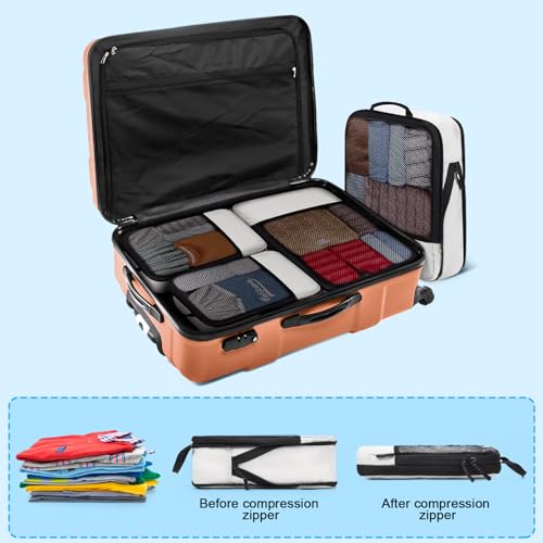 4 PCS Set Compression Packing Cubes for Travel (4 Count)