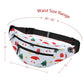 Large White Christmas Fanny Pack with 4
