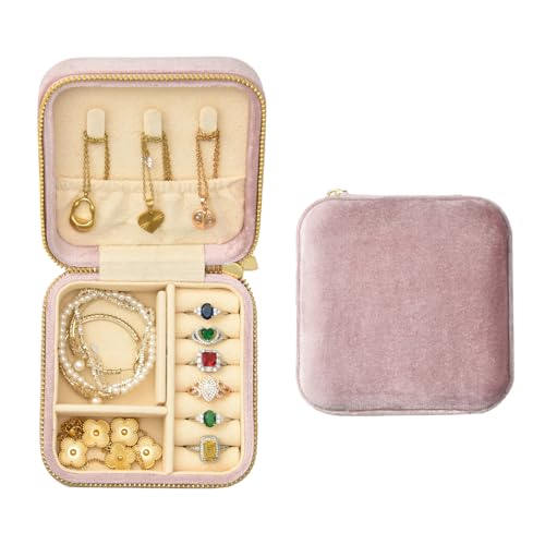Plush Velvet Travel Jewelry Box