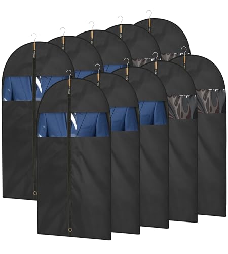 43" Suit Bags for Closet Storage and Travel (10 Count)