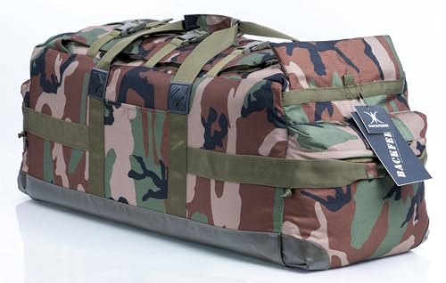 Large Military Duffle Bag Backpack Tactical Field Gear Equipment Duffel Bag Army Deployment Bag 85L