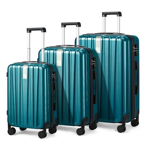 Luggage Sets 3 piece Carry On Luggage with Wheels PC Hard Shell Suitcases Lightweight Checked Travel Luggage Extra Large Travel Suitcase Woman Men 20 (3 Count)