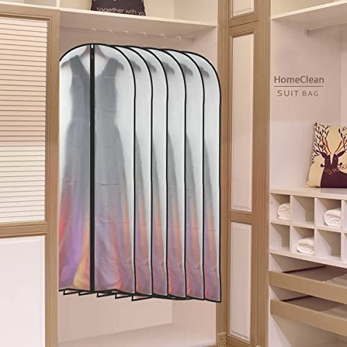 Garment Bags for Hanging Clothes 12 PCS Transparent Dress Bag for Traveling Garment Bag for Dresses Long Clothes Storage Bags with Full Zipper for Long Dress Costumes Gowns Coats 24''x54'' (12 Count)
