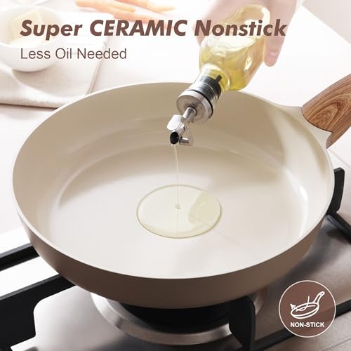 11inch Ceramic Nonstick Frying Pan Paella Pan