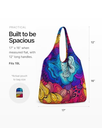 Standard 19L Tote Foldable Packable Reusable Grocery Shopping Bag