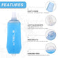 200ml/350ml/500ml Collapsible Soft Flask,BPA Free Folding Soft Water Bottle with Hanging Ring,Lightweight TPU Hydration Flask for Running Marathon Cycling Hiking(350ml-2 Packs) (2 Count)