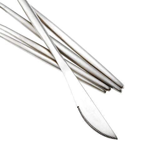 20-Piece 18/10 Stainless Steel Flatware Silverware, Luxury Dinnerware Set Travel Cutlery Tableware Include Knife Fork Spoon Service for 4,Healthy & Eco-Friendly Dishwasher Safe (Silver Matte) (4 Count)