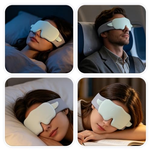 Mint Green Sheep Sleep Mask Breathable Blackout Eye Mask for Rest