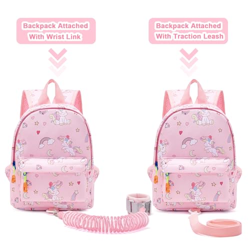 Toddler Backpack Leash with Anti Lost Wrist Link