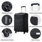 24 Inch Expandable Luggage Large Suitcases with Wheels Softside Checked Luggage Rolling Suitcase with Lock Lightweight Travel Luggage for Men and Women 24 Inch Luggage