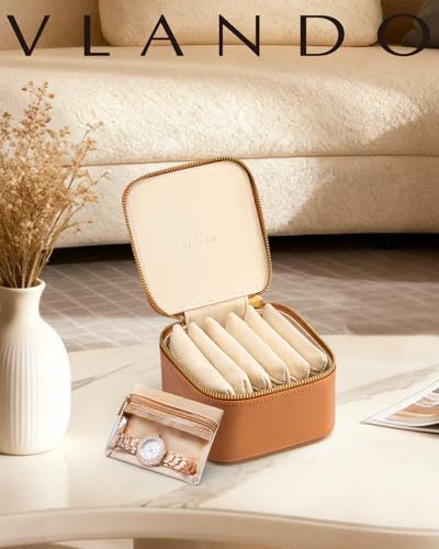 Travel Jewelry Case with Clear 6 Velvet Bags