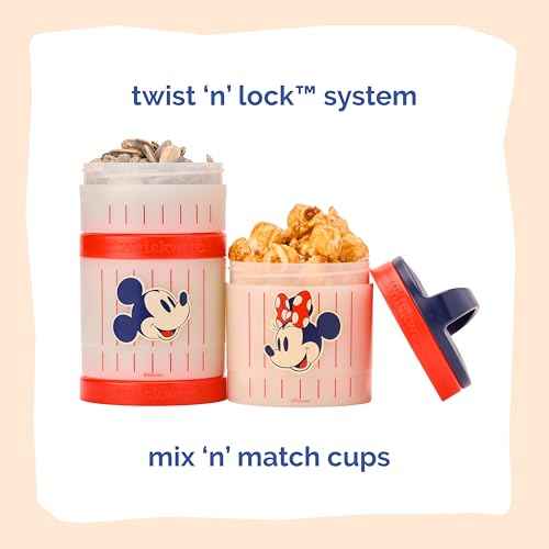Mickey & Friends Snack Containers 3 Stackable Snack Cups Baseball