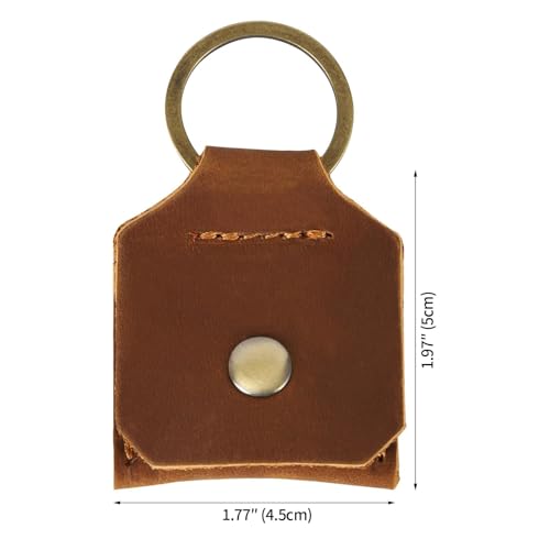 Genuine Leather SD Card Holder Keychain