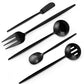 Matte Black Serving Silverware Set (4 Count)