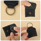 Genuine Leather SD Card Holder Keychain
