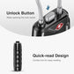 6 Pack TSA Approved Luggage Locks 4 Digit Code Cable Lock Black (6 Count)