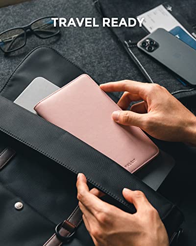 Passport Wallet for Travel RFID Blocking Premium Leather