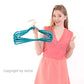 Velvet Hangers 50 Pack Non Slip Heavy Duty Teal Rose Gold Hooks (50 Count)