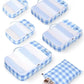 6 Set Packing Cubes for Travel Durable Suitcase Organizer Bags Set with Personalized Tag Travel Essentials with Shoe Bag Traveling Accessories for Luggage Machine Washable (6 Count)