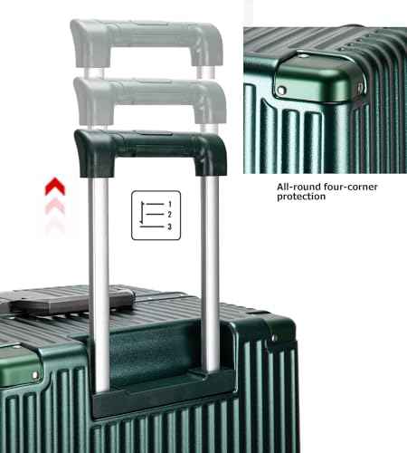 Super Large Aluminum Frame Checked Zipperless Luggage