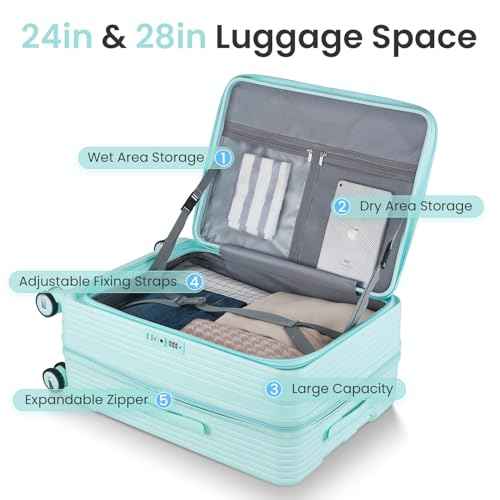 3 Piece Luggage Set 100% PC Hardshell (3 Count)