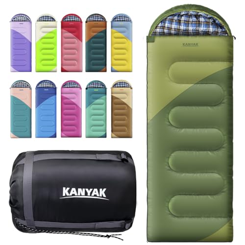 Sleeping Bags for Adults Backpacking Lightweight Waterproof Cold Weather Sleeping Bag for Girls Boys Mens for Warm Camping Hiking Outdoor Travel Hunting with Compression Bags